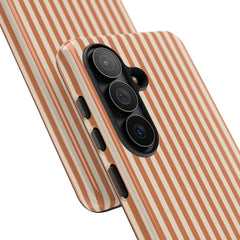 Terracotta & Cream Striped Phone Case by etchd, view 209