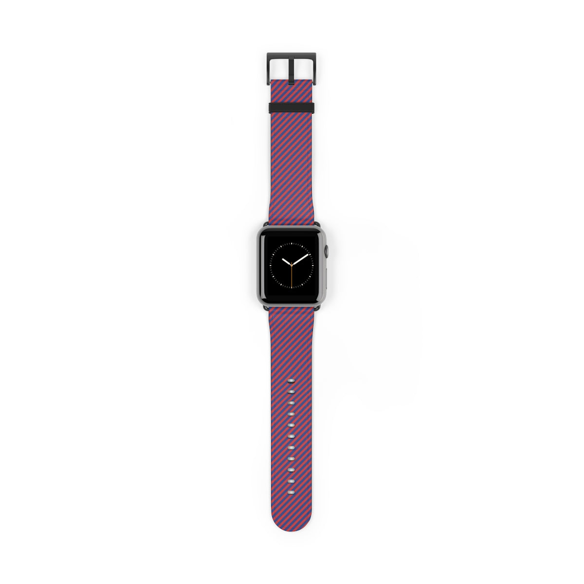 Cobalt & Poppy Striped Diagonal Cinturino per smartwatch di etchd, vista 2