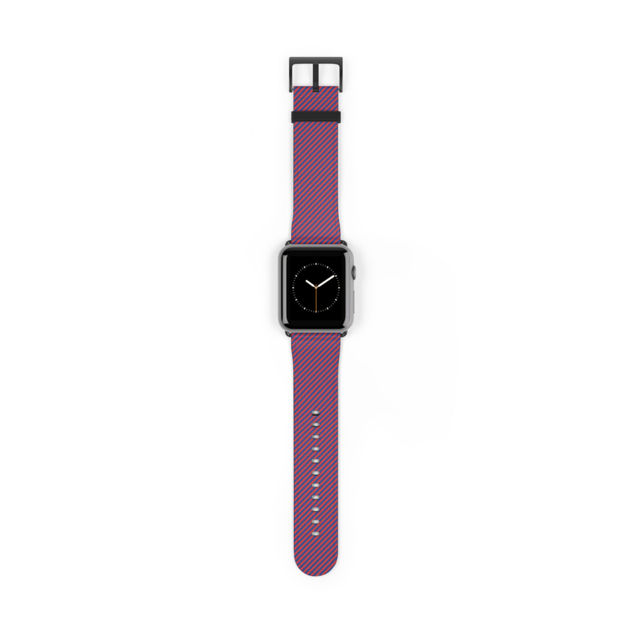 Cobalt And Poppy Diagonal Smartwatch Strap by etchd, view 2
