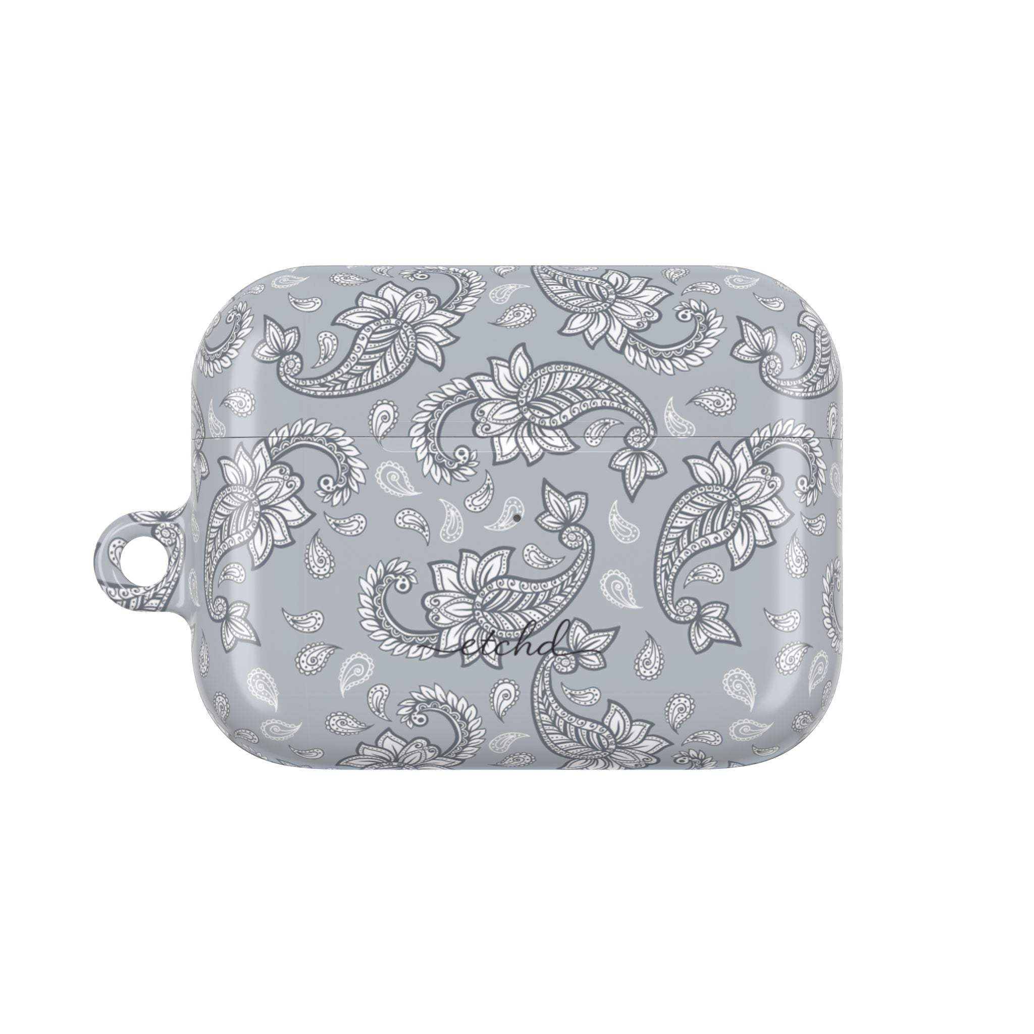 Dusty Blue Paisley AirPod Case by etchd, view 2