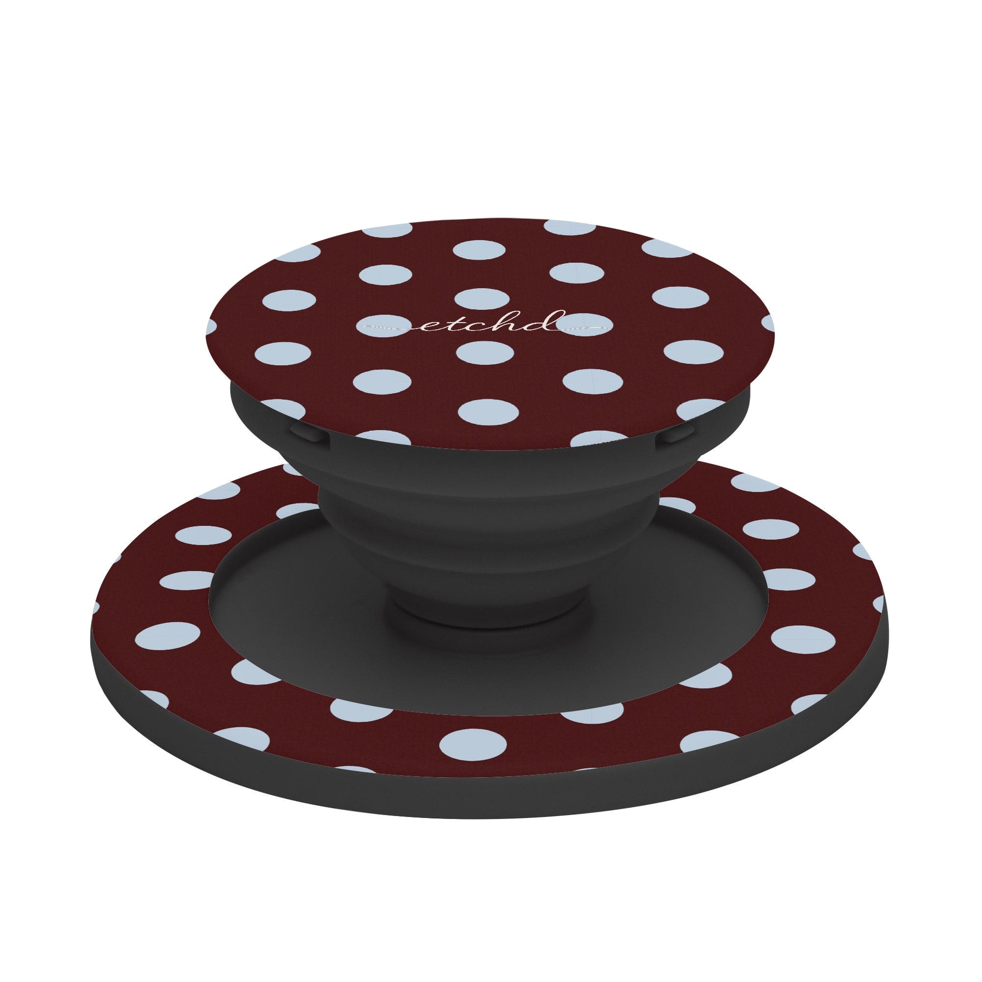 Cherry & Blue Polka Dot Phone Grip And Stand by etchd, view 6