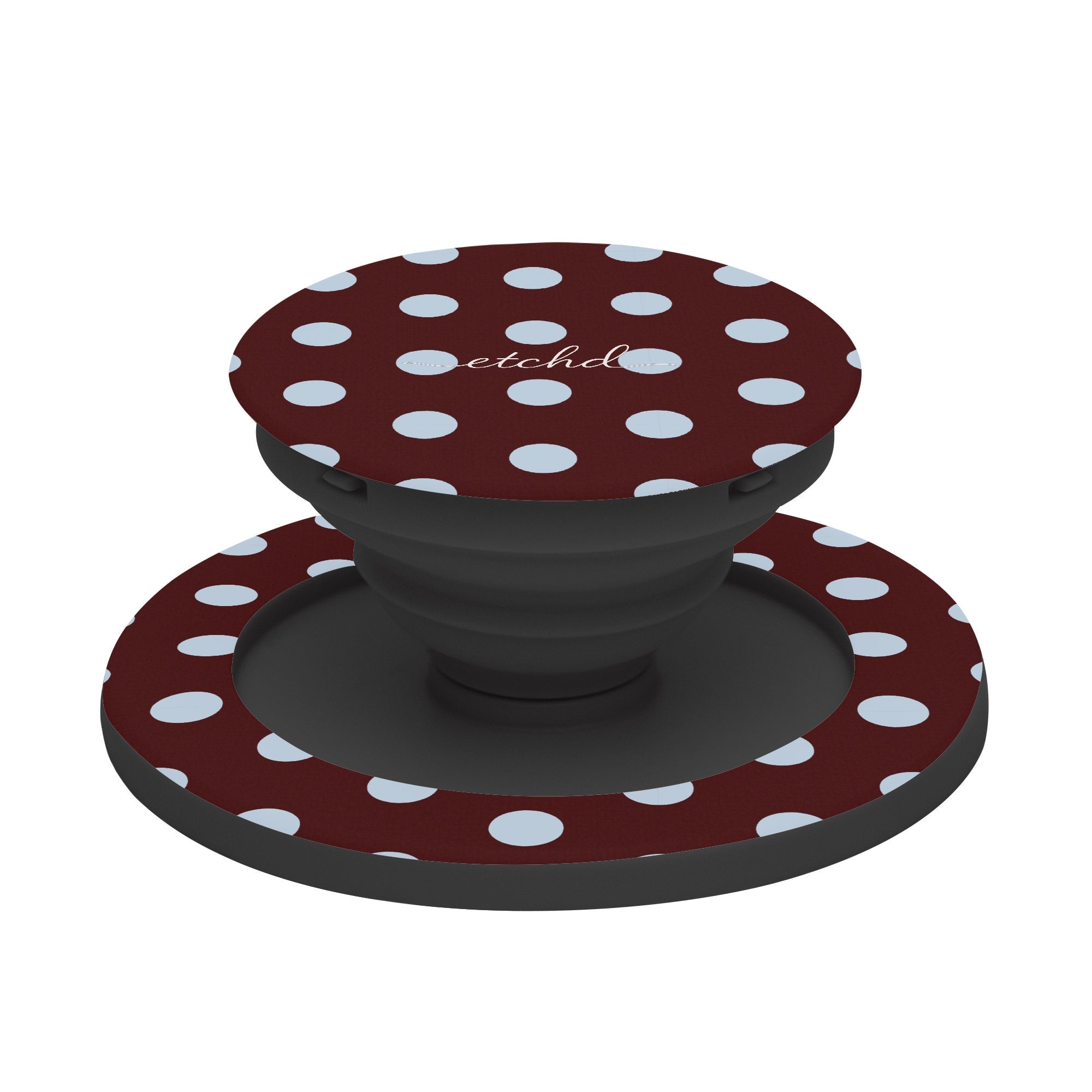 Cherry & Blue Polka Dot Phone Grip And Stand by etchd, view 6
