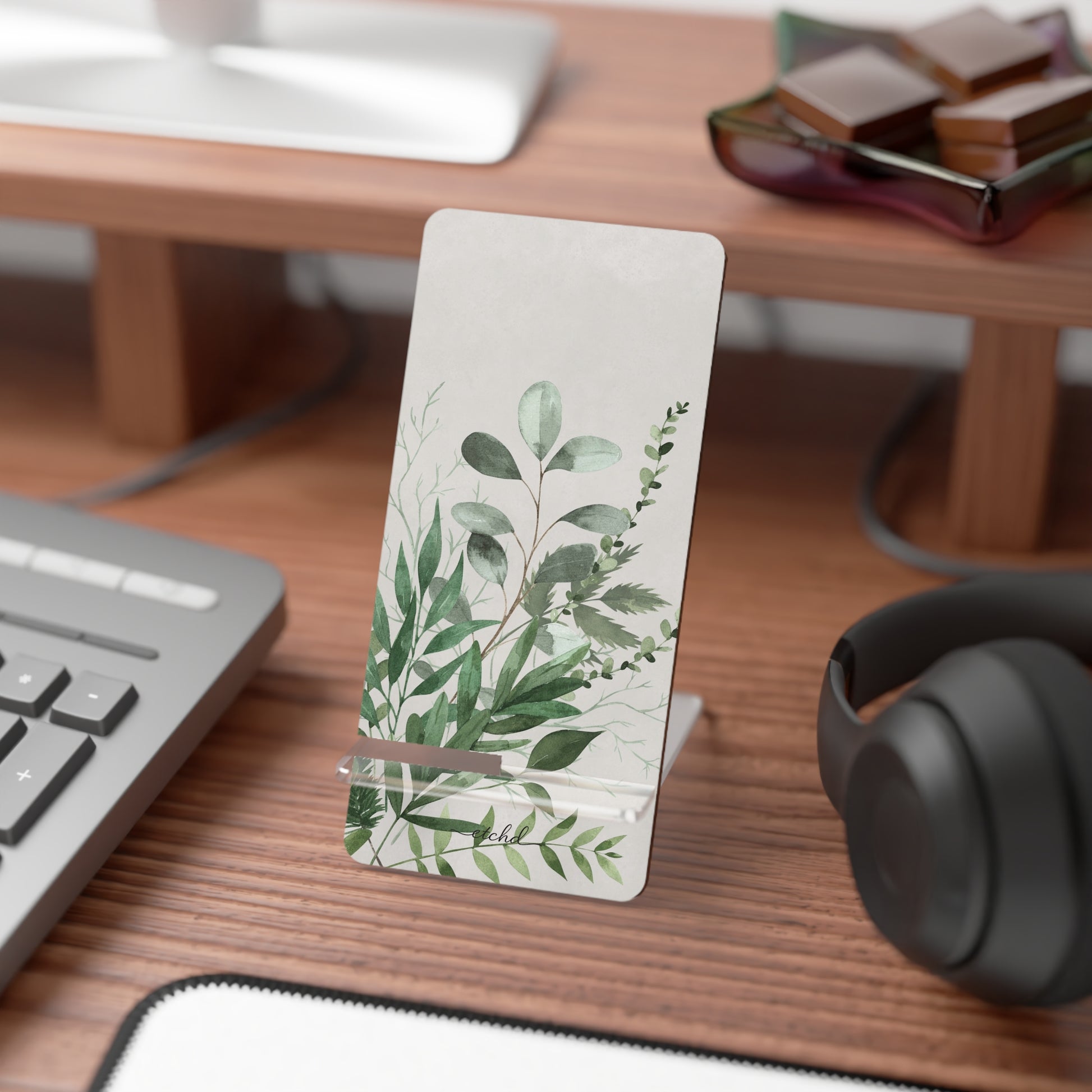 Botanical Leaf Phone Stand by etchd, view 3