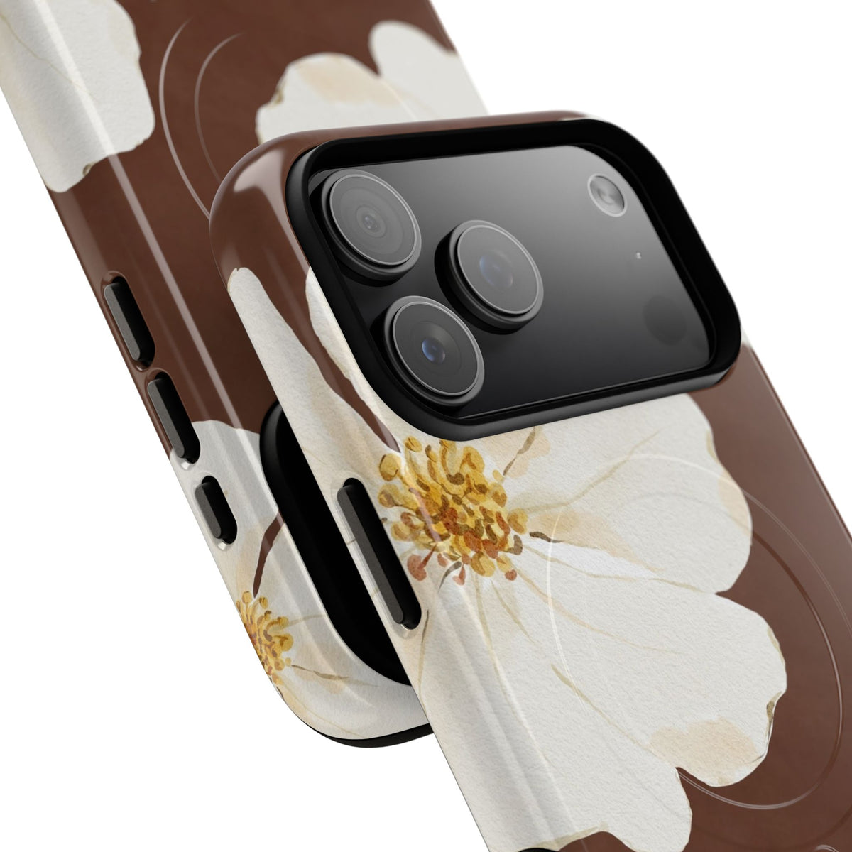 Mocha Blossom Magnetic Phone Case by etchd, view 70