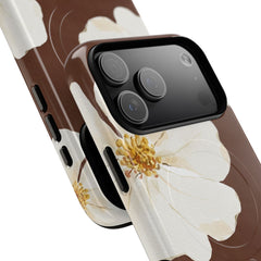 Mocha Blossom Magnetic Phone Case by etchd, view 70