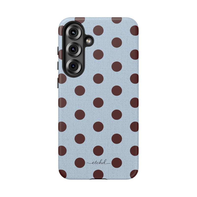Blue & Cherry Polka Dot Phone Case-zoom-