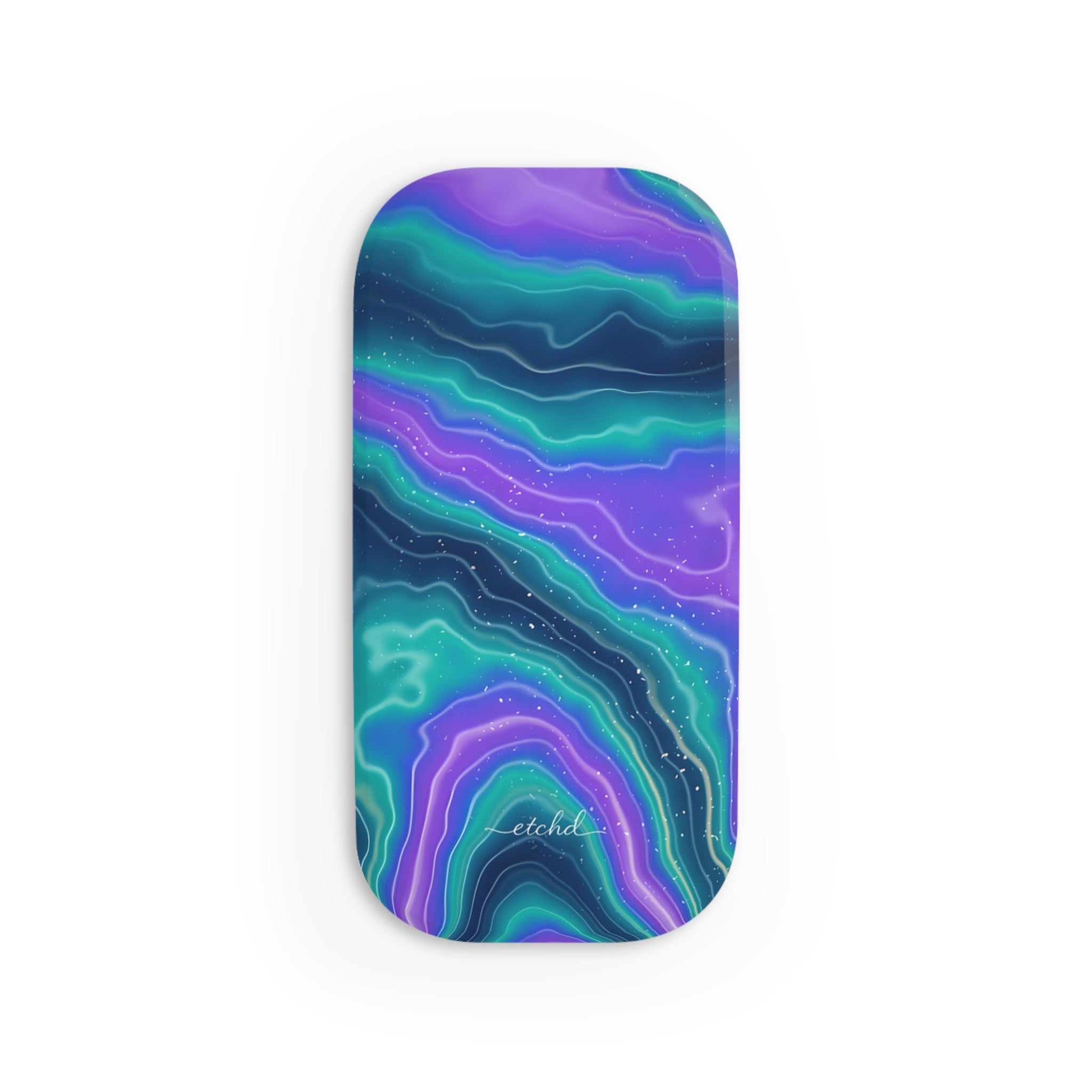 Peacock Ink Click-On Phone Grip by etchd, view 2