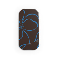 Espresso & Cerulean Floral Agarre clipsable para móvil de etchd