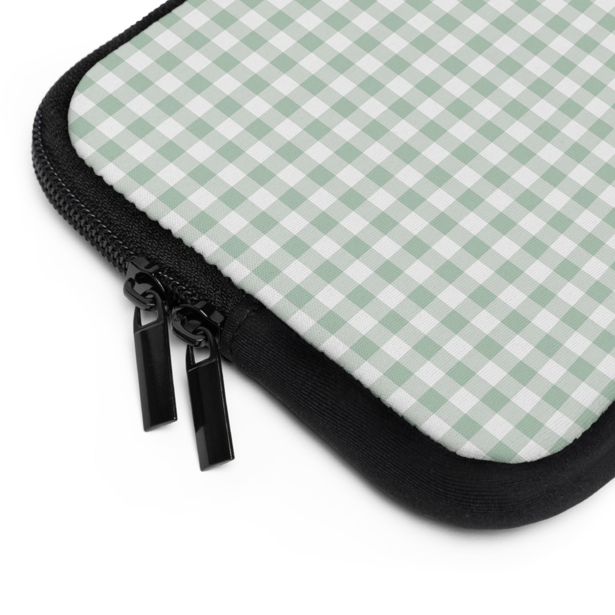 Sage Gingham Laptop Sleeve by etchd, view 2