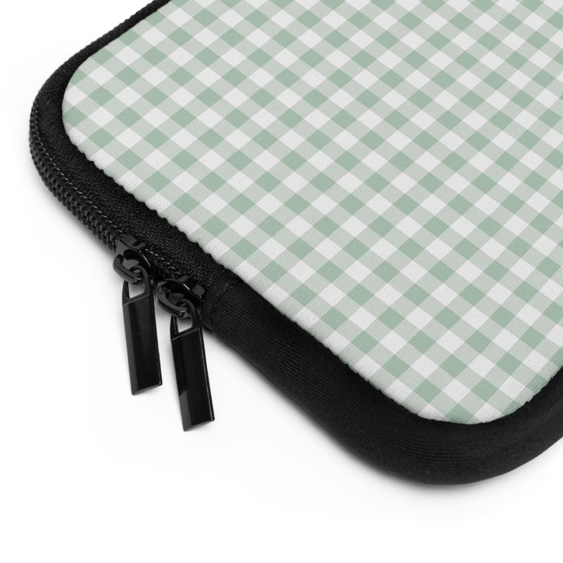 Sage Gingham Laptop Sleeve-zoom-