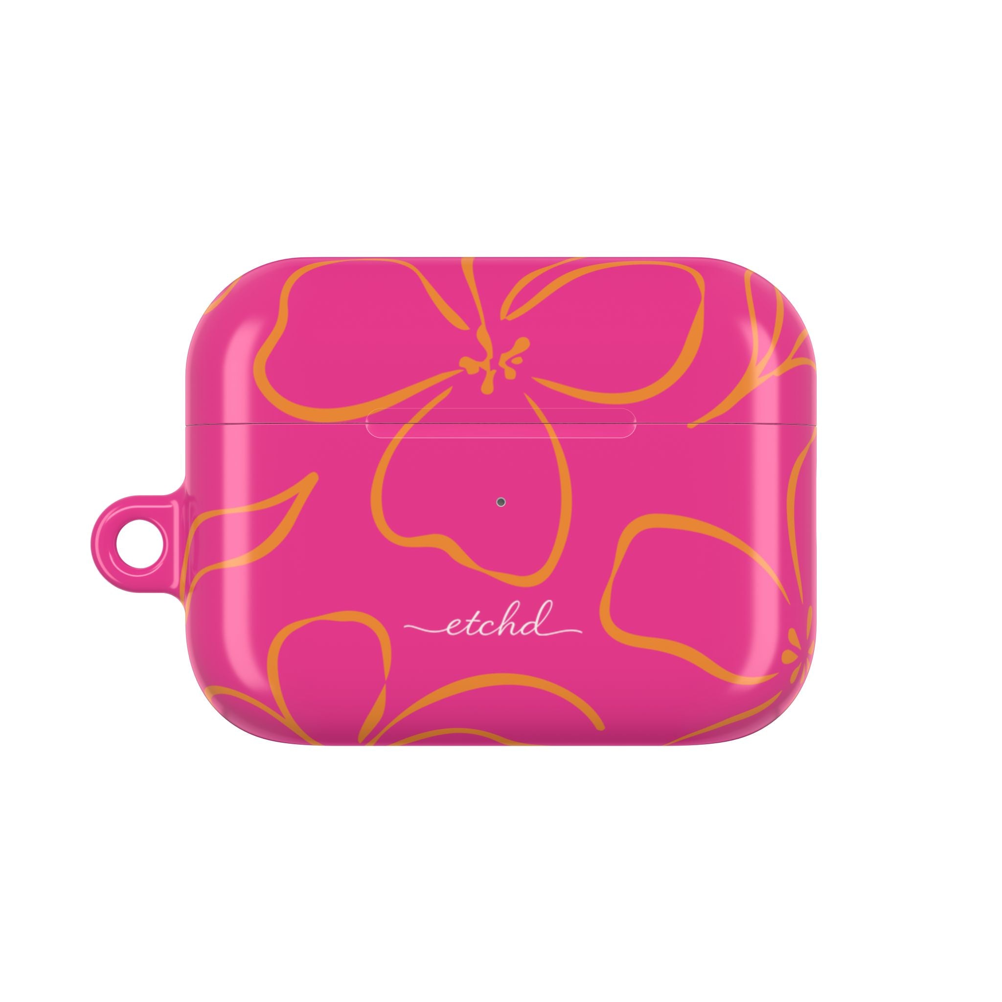 Pink & Orange Floral AirPod Case by etchd, view 2