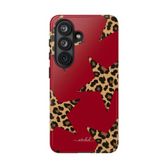 Red & Leopard Stars Phone Case by etchd, view 61