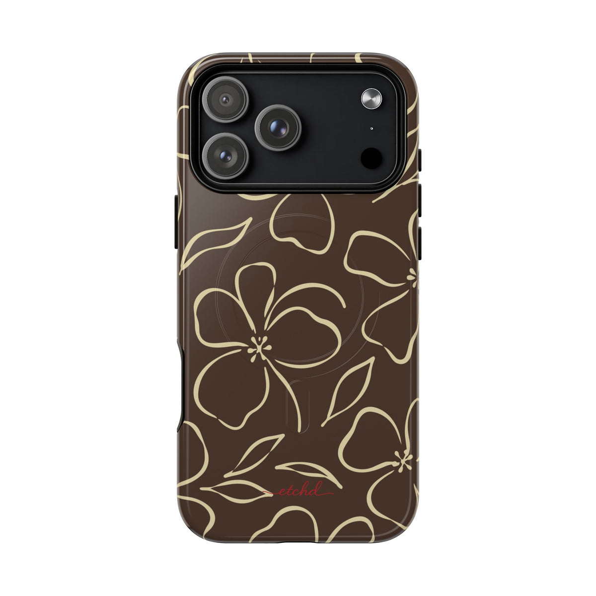 Butter & Brown Floral Magnetic Phone Case by etchd, view 31