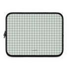 Sage & White Gingham Funda para portátil