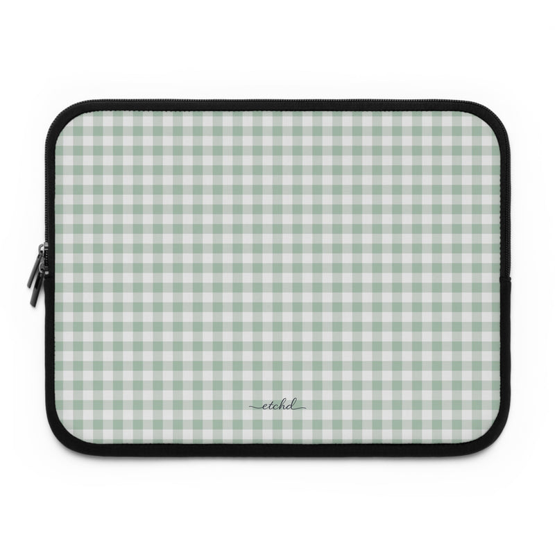 Sage Gingham Laptop Sleeve-zoom-