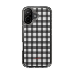 Black & White Gingham Clear Phone Case by etchd, view 35
