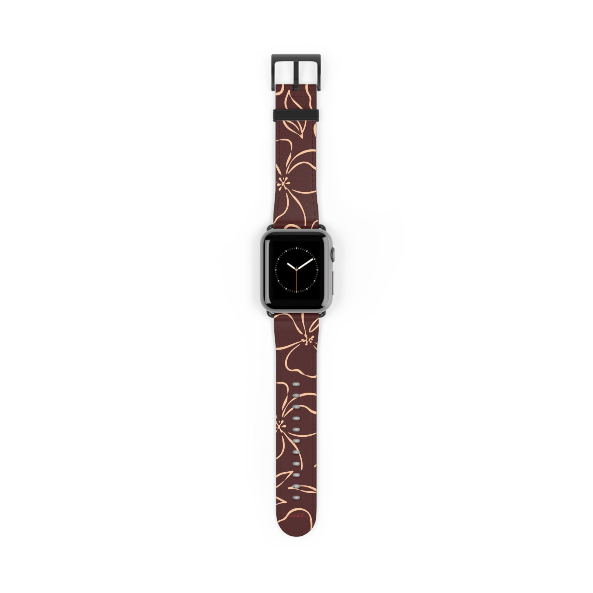 Cherry & Peach Floral Smartwatch Strap by etchd