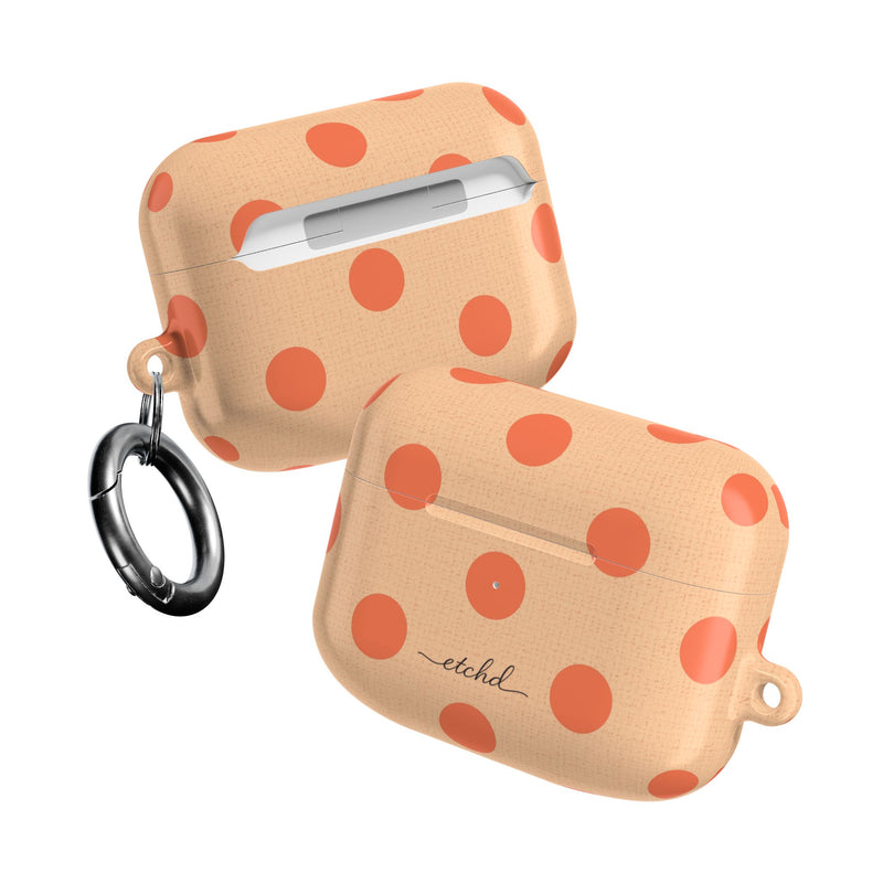 Coral & Peach Polka Dot AirPod Case by etchd, view 10