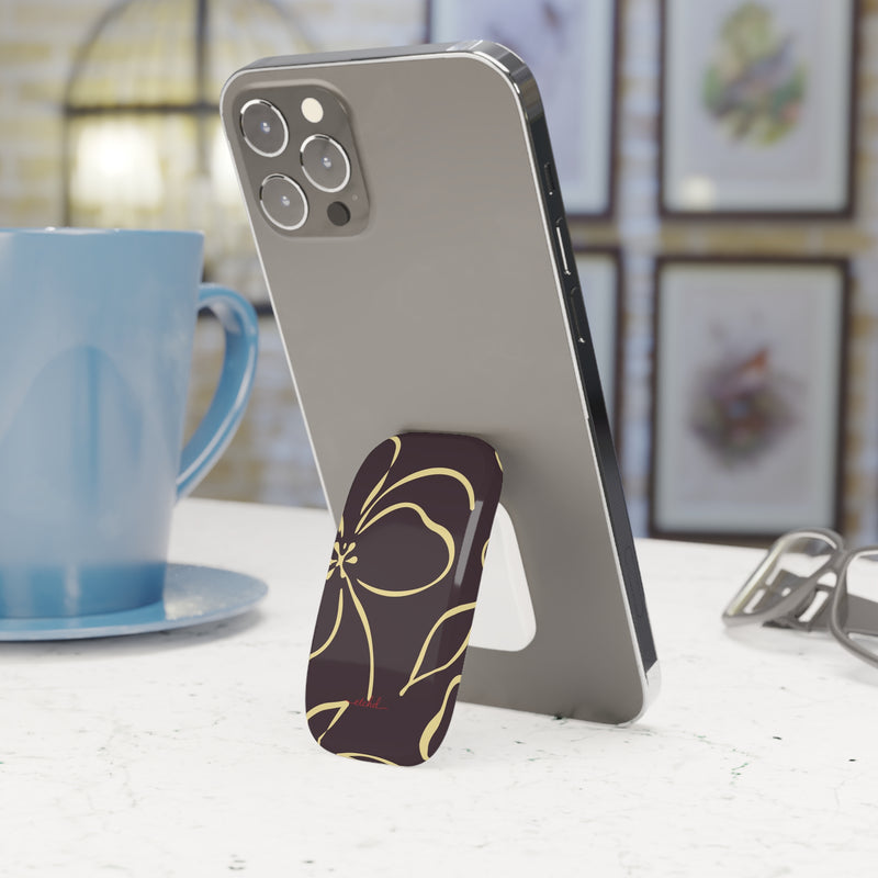 Plum & Butter Floral Anello clip per telefono di etchd, vista 3
