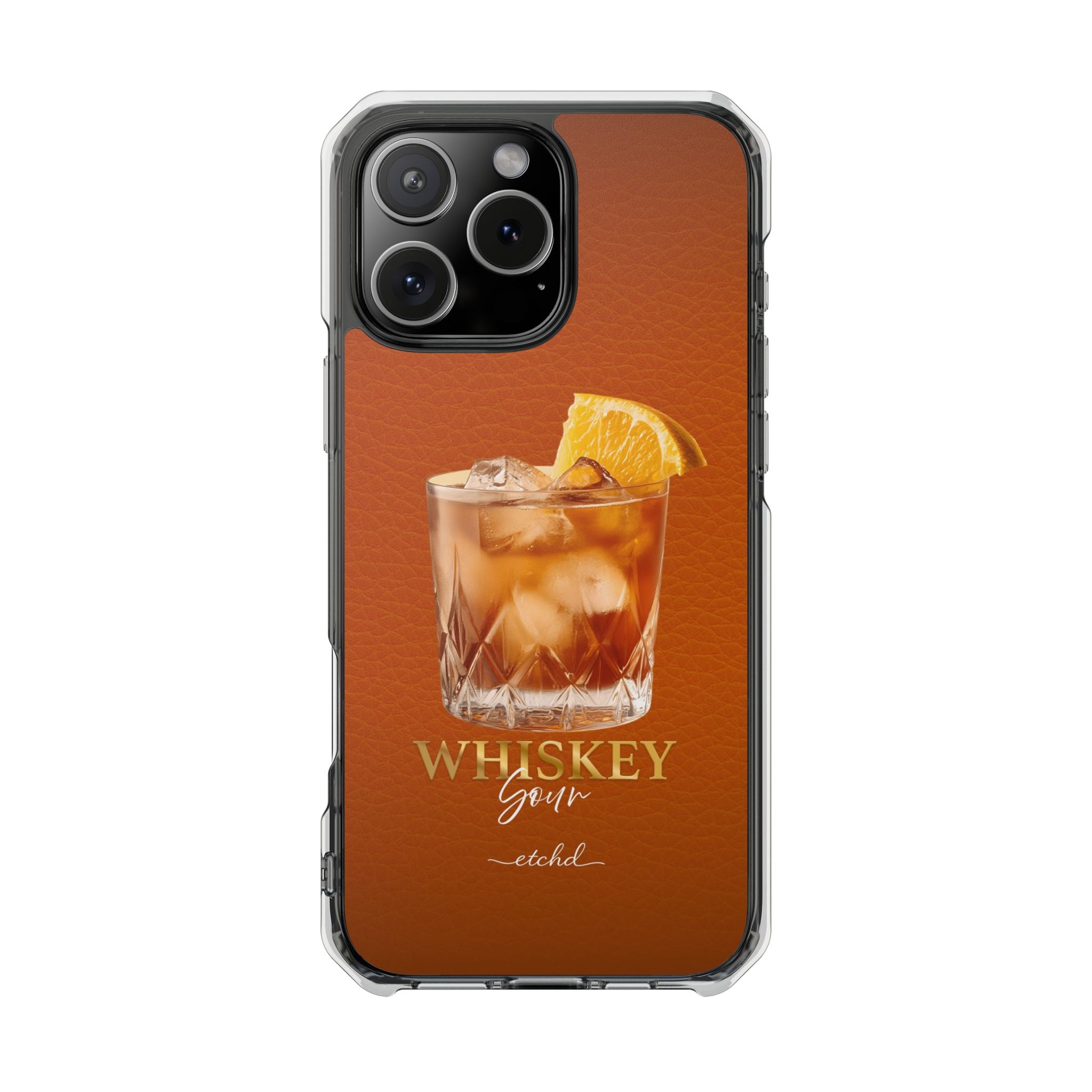 Whiskey Sour Clear Magnetic Phone Case by etchd
