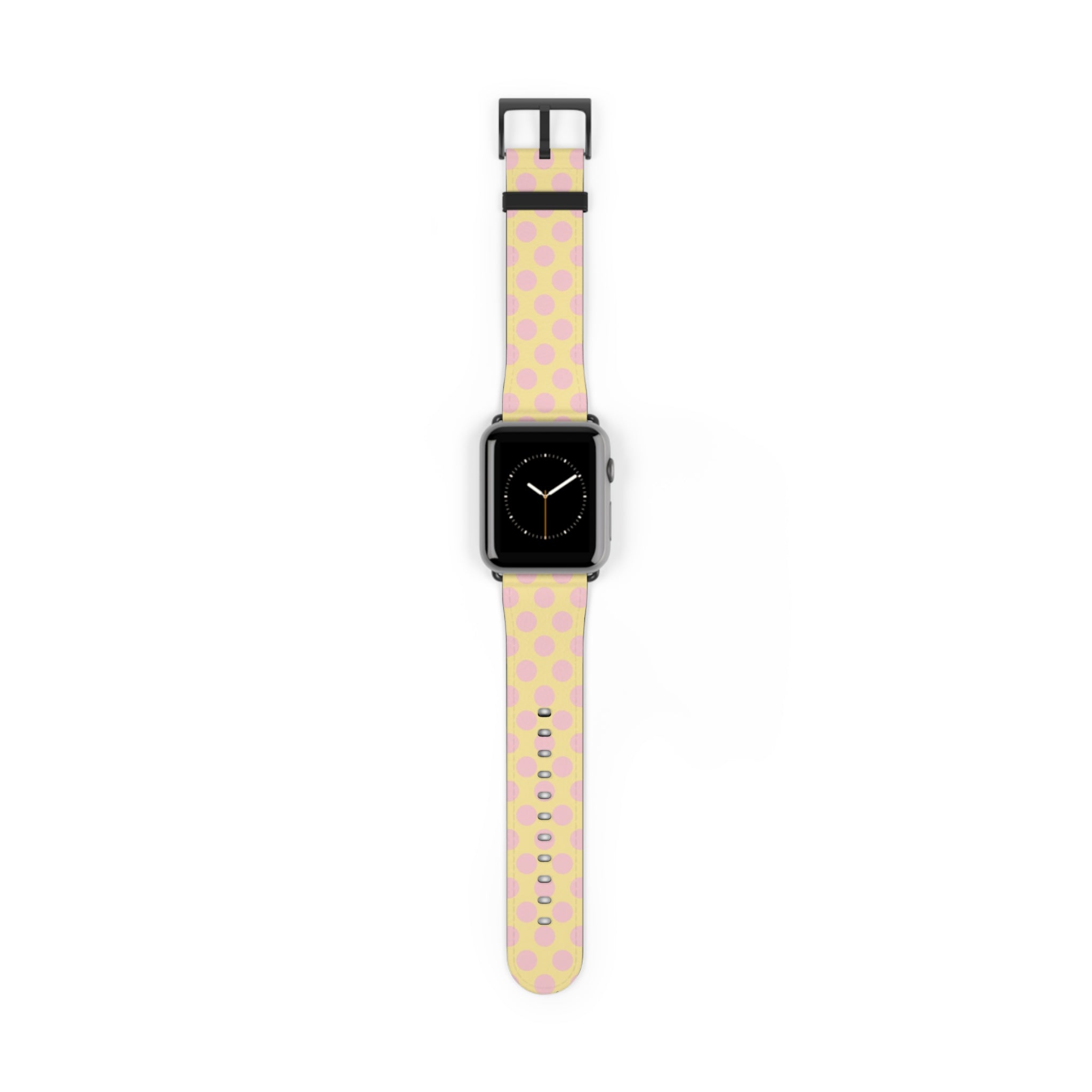 Pink & Butter Polka Dot Smartwatch Strap by etchd, view 2