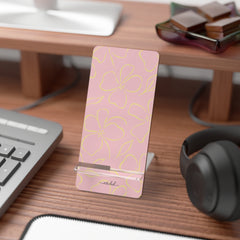 Pink & Butter Floral Phone Stand by etchd, view 3