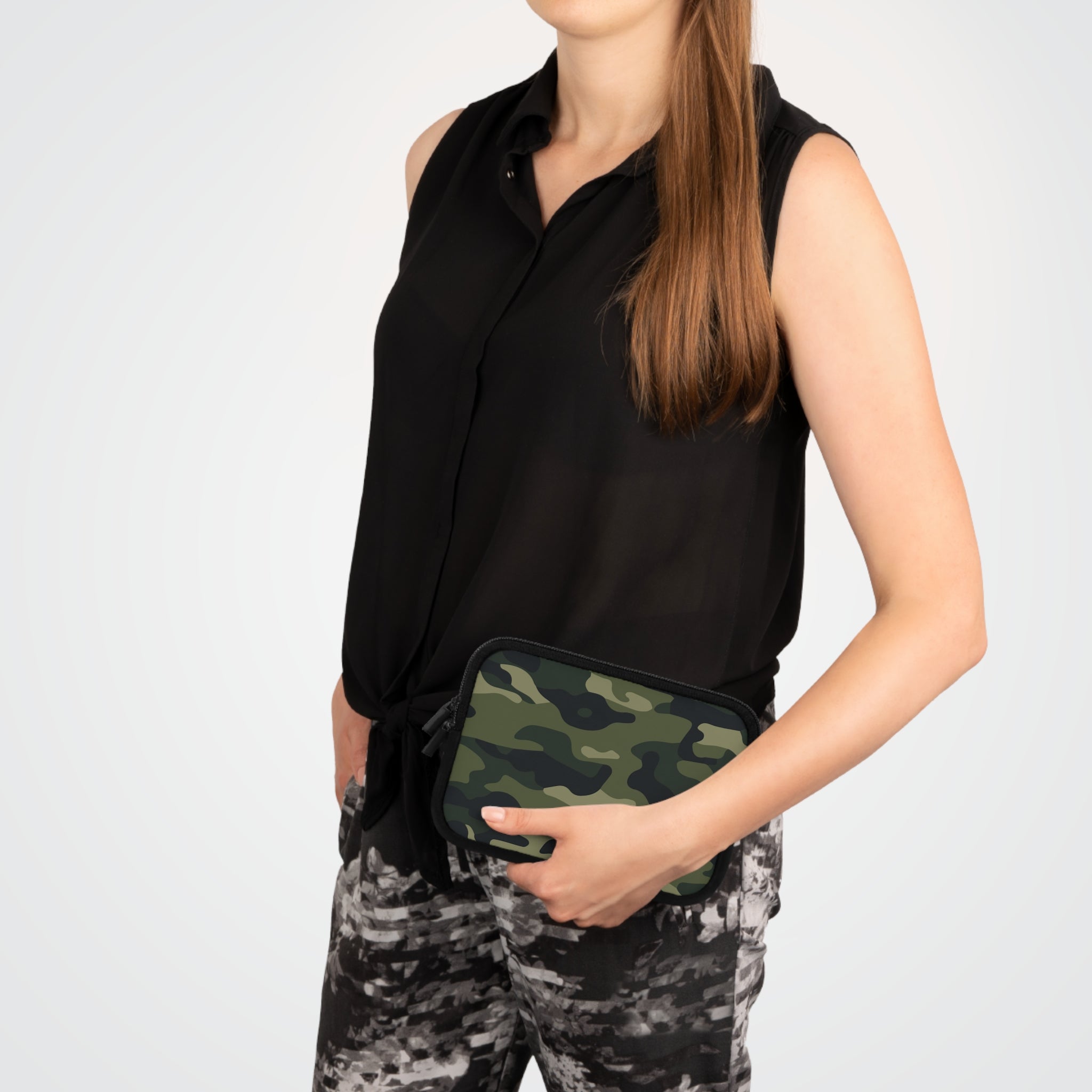 Green Camo Laptop Sleeve by etchd, view 15