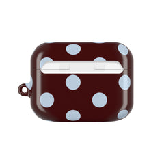 Cherry & Blue Polka Dot AirPod Case by etchd, view 7