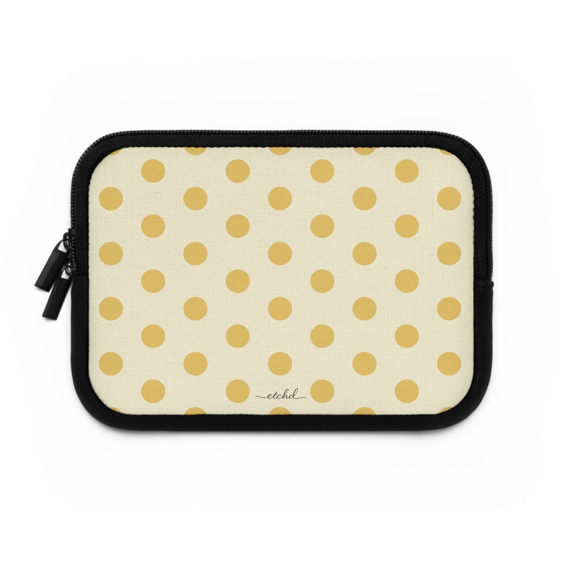 Butter Polka Dot Laptop Sleeve by etchd, view 2