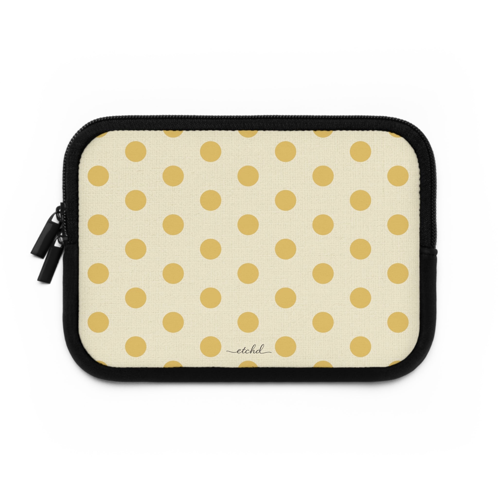 Butter Polka Dot Laptop Sleeve by etchd, view 2