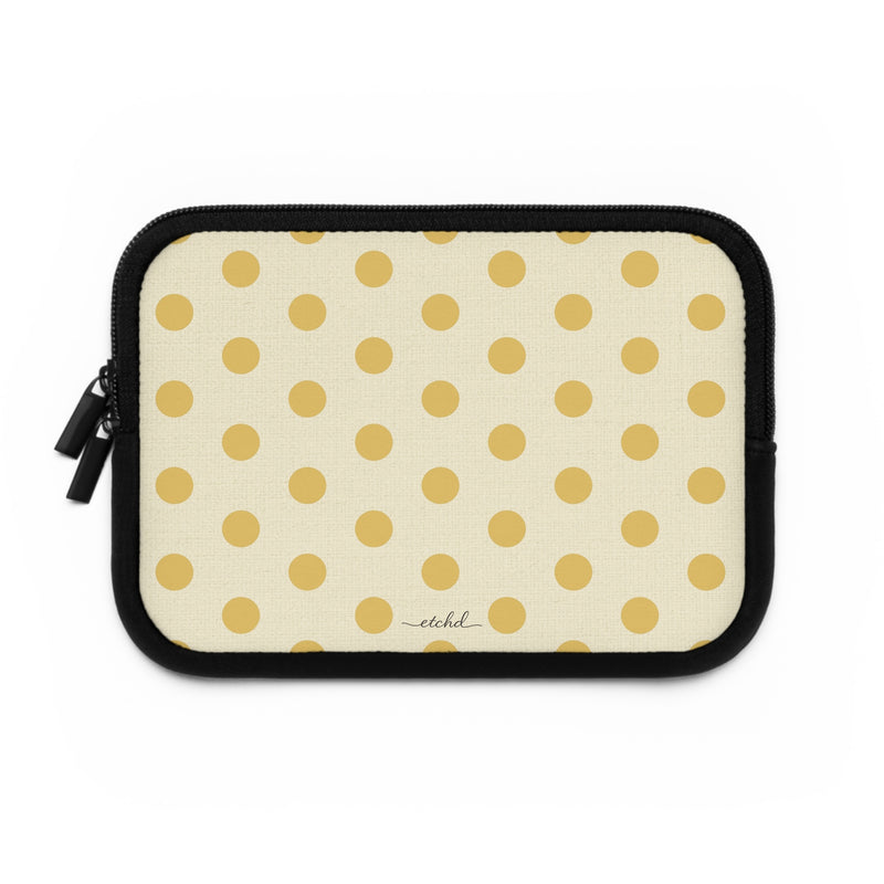 Butter Polka Dot Laptop Sleeve by etchd, view 2