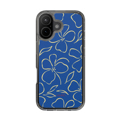 Cobalt & Butter Floral Clear Phone Case by etchd, view 35