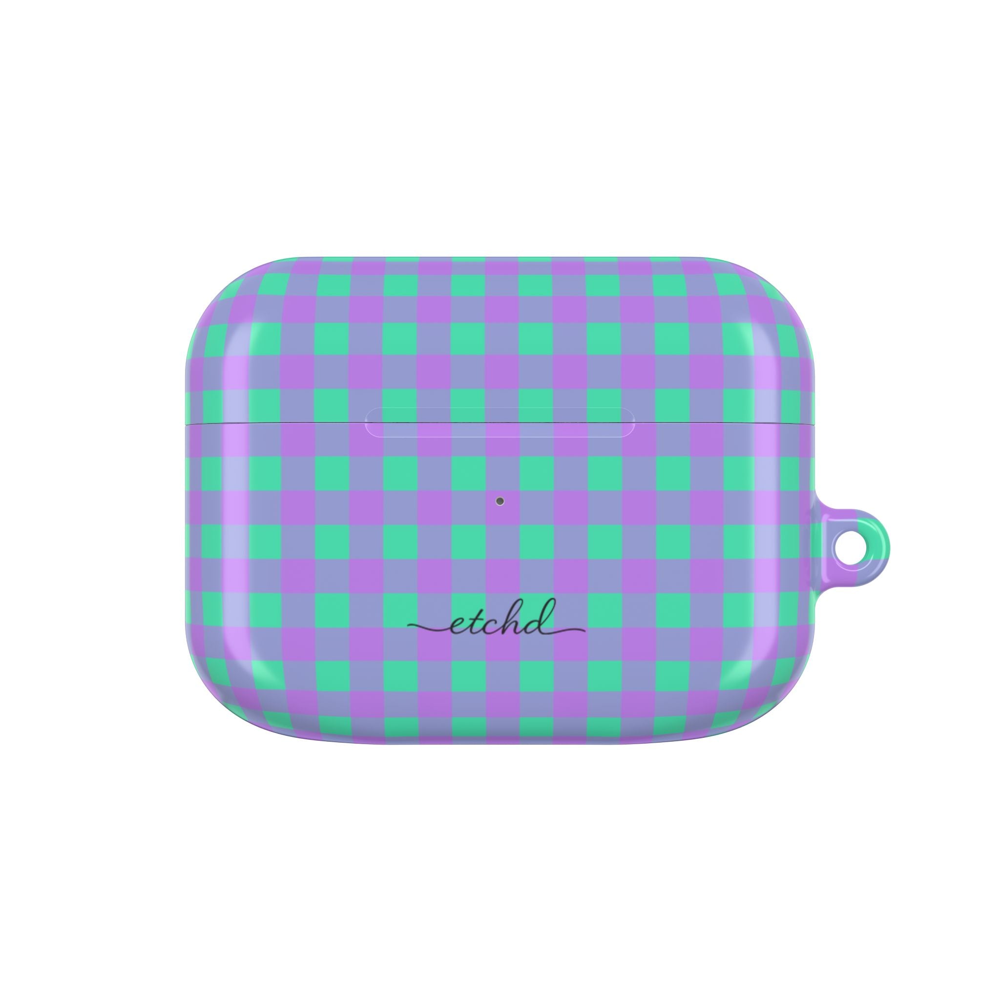 Hypermint & Lilac Gingham AirPod Case by etchd