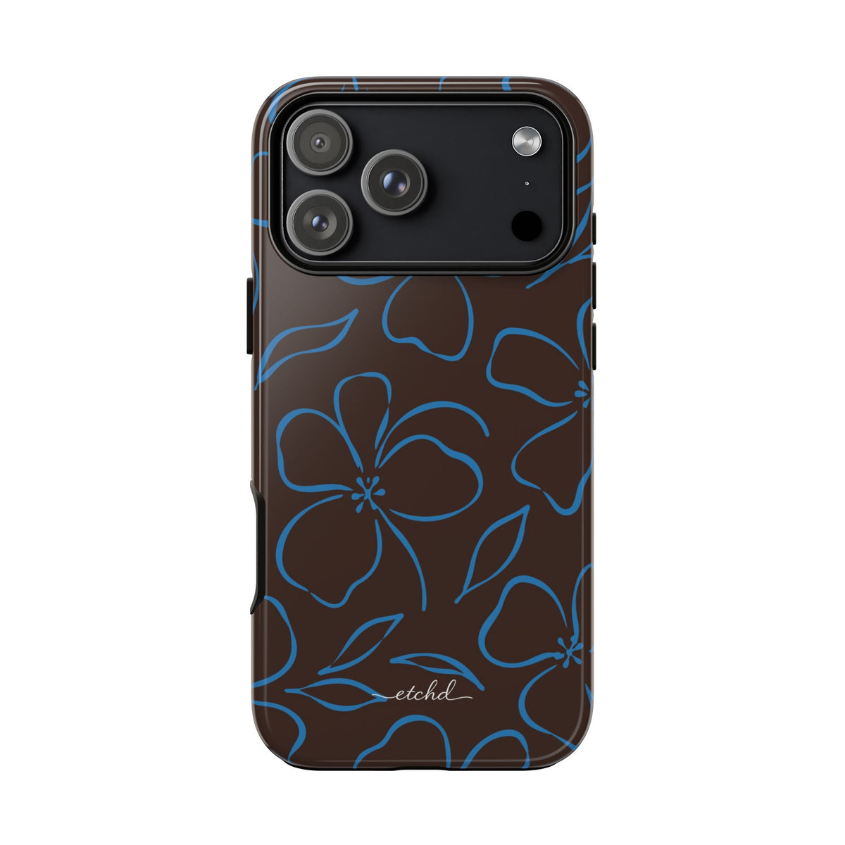 Espresso & Cerulean Floral Phone Case by etchd, view 59