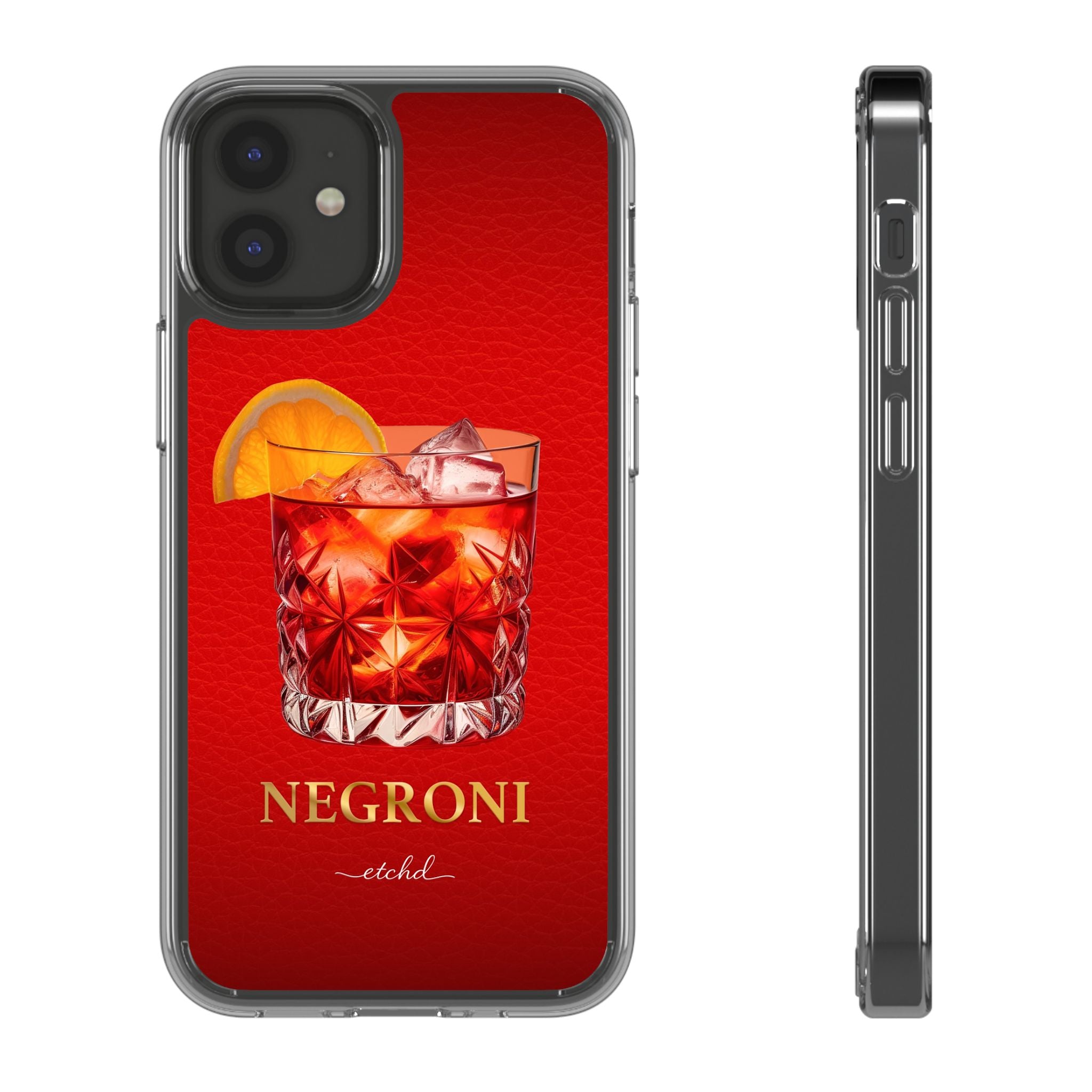 Negroni Clear Phone Case by etchd, view 2