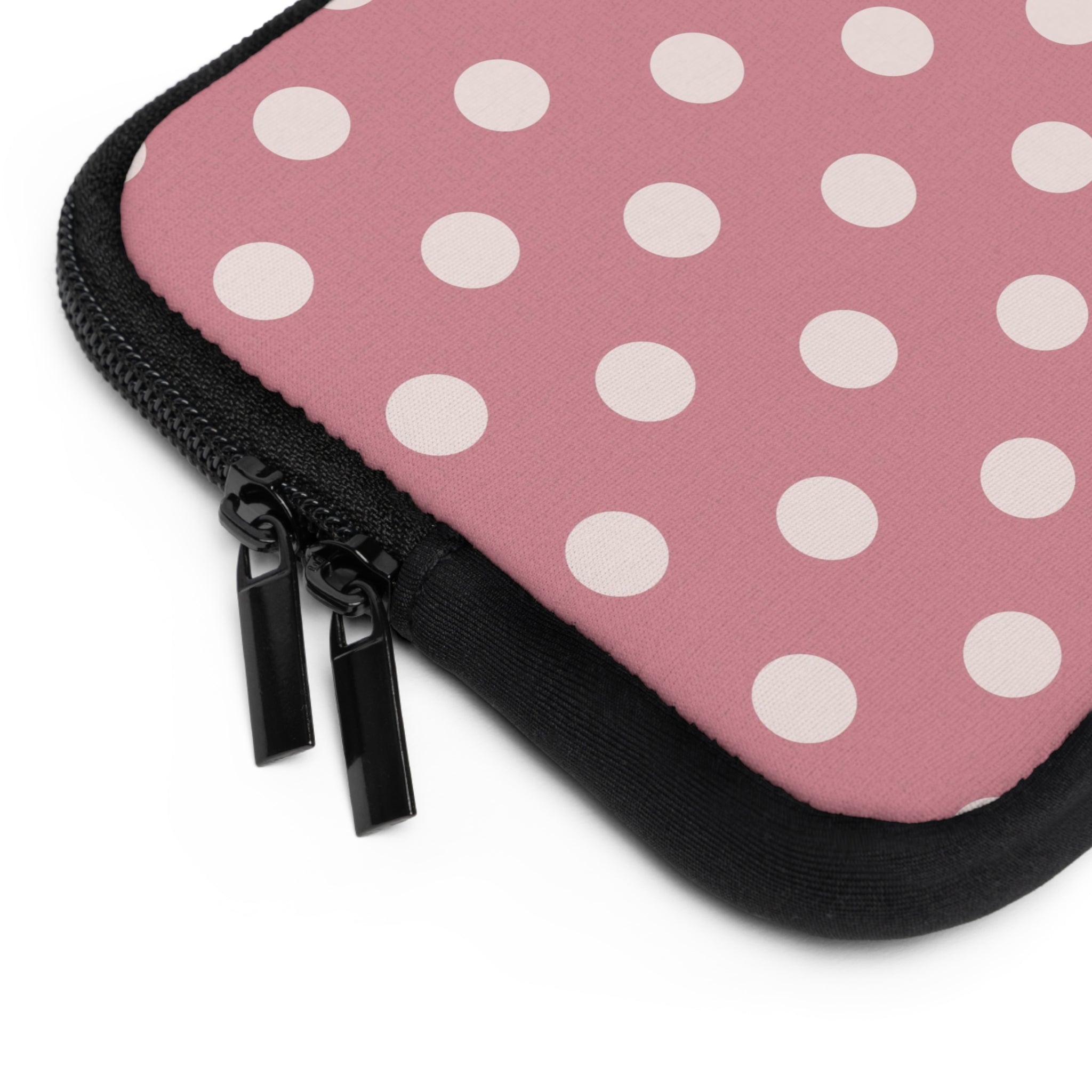 Cream & Blush Polka Dot Laptop Sleeve by etchd, view 12