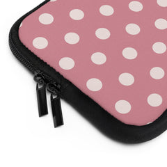 Cream & Blush Polka Dot Laptop Sleeve by etchd, view 12
