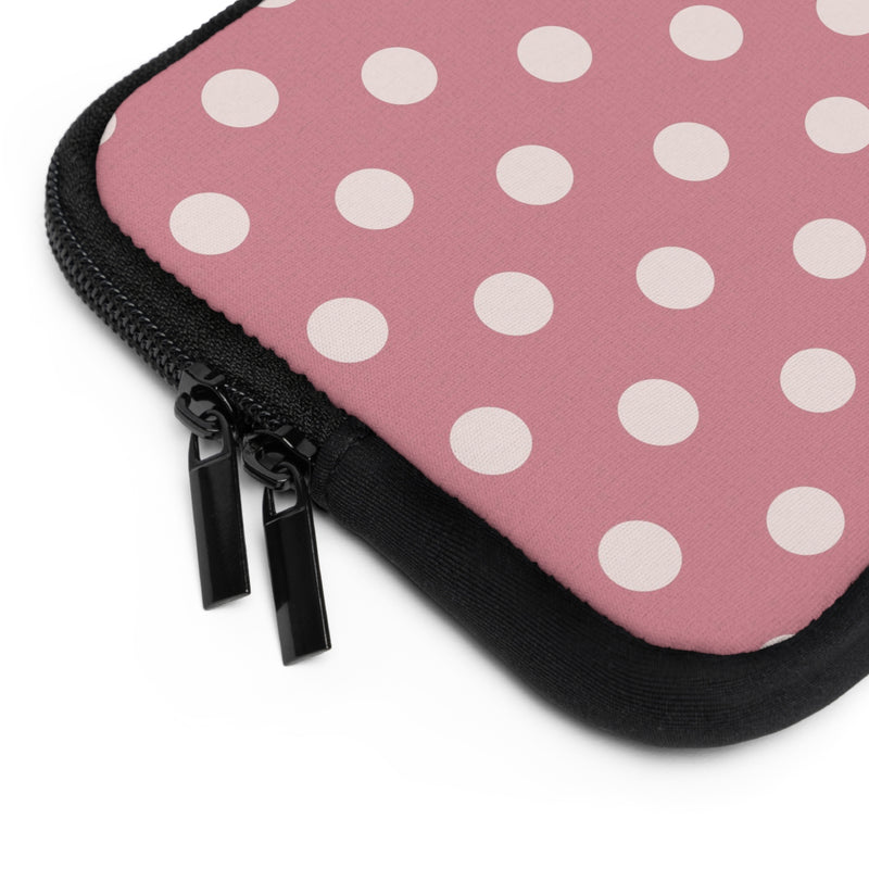 Cream & Blush Polka Dot Laptop Sleeve by etchd, view 12