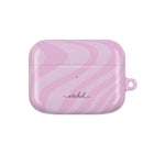 Pink Curved Lines Custodia per AirPods