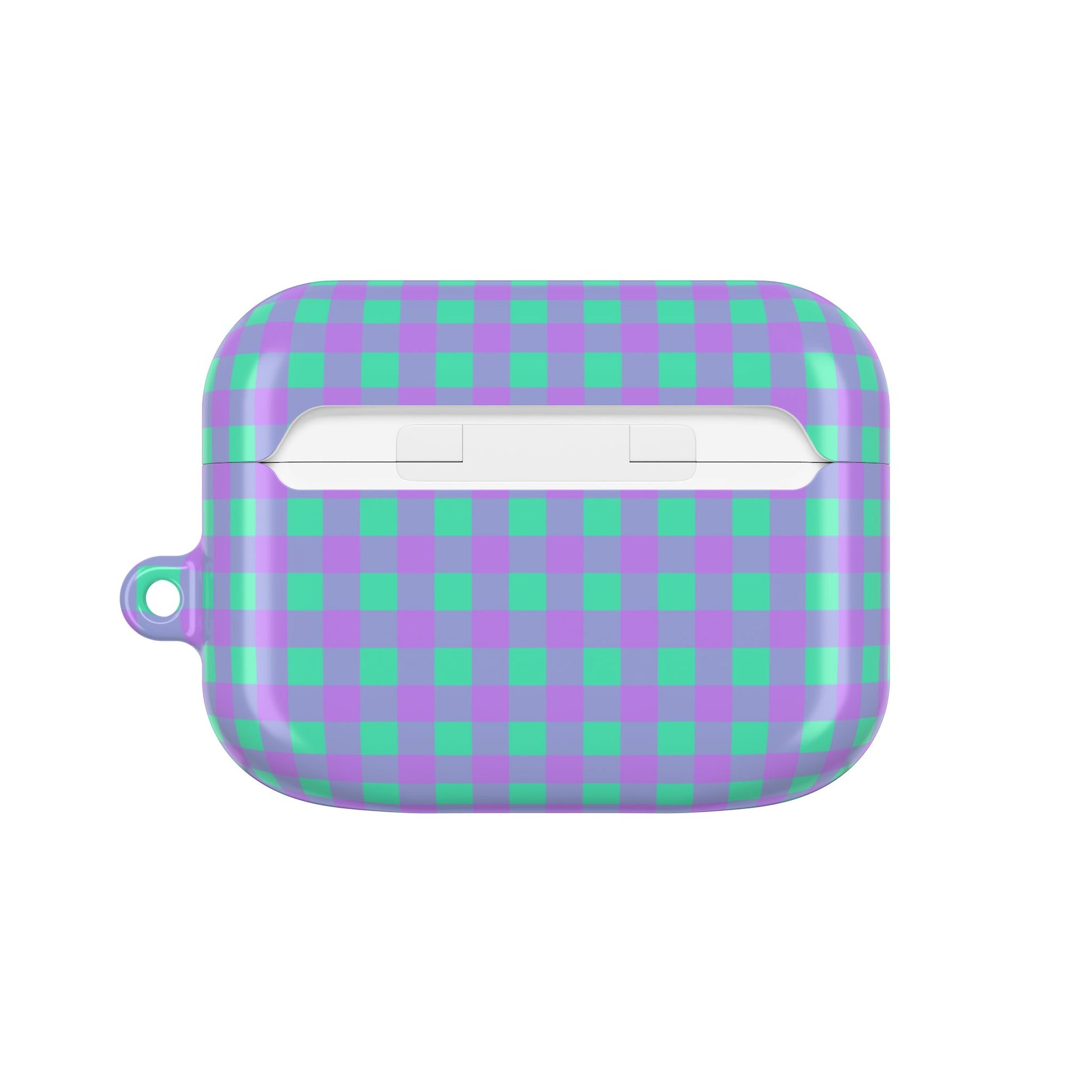 Hypermint & Lilac Gingham AirPod Case by etchd, view 7