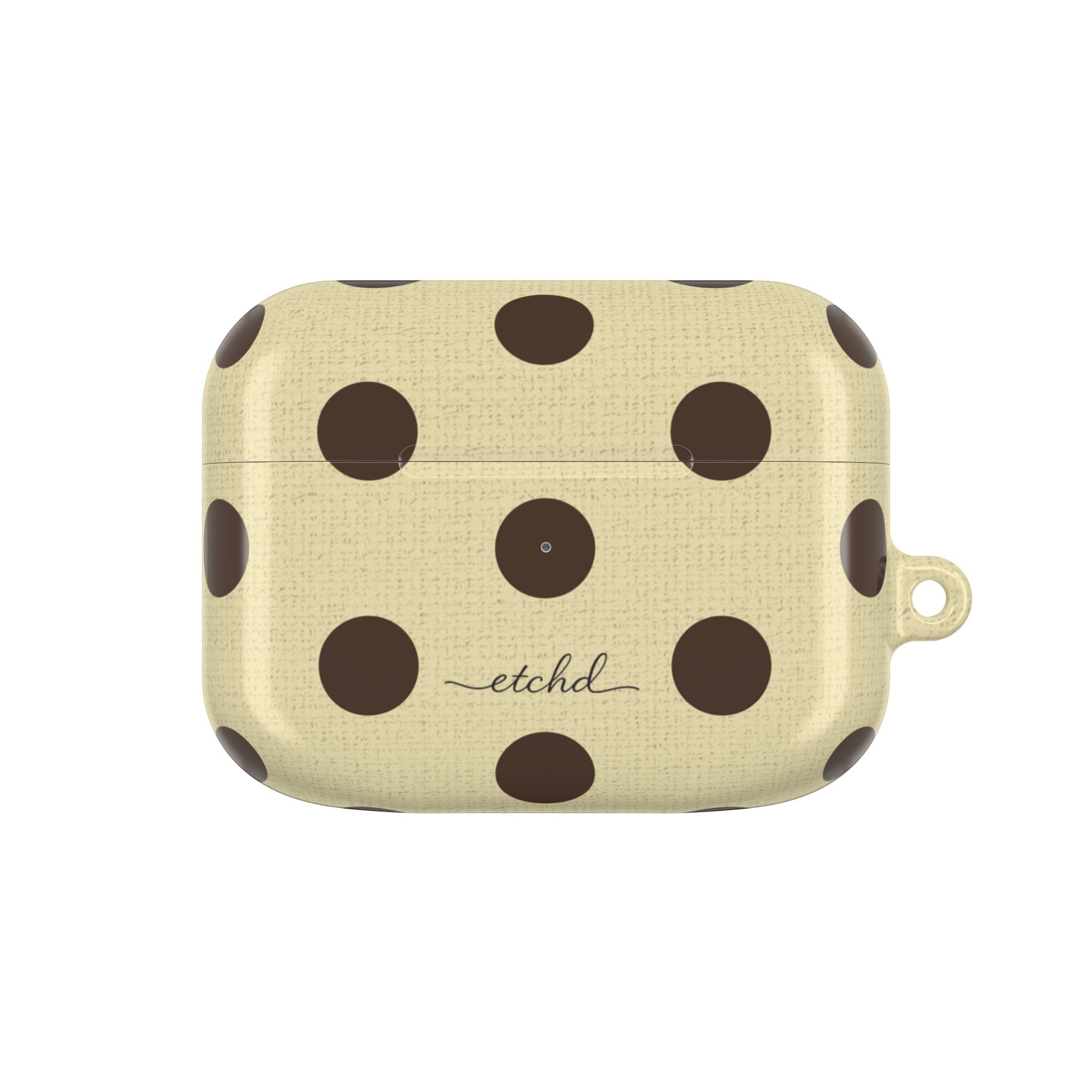 Butter & Brown Polka Dot AirPod Case by etchd