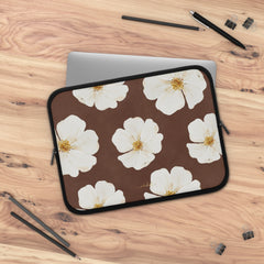 Mocha Blossom Laptop Sleeve by etchd, view 5