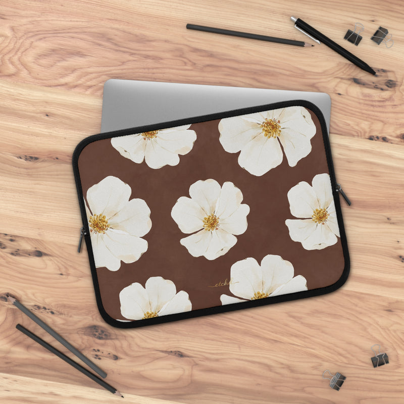 Mocha Blossom Laptop Sleeve-zoom-