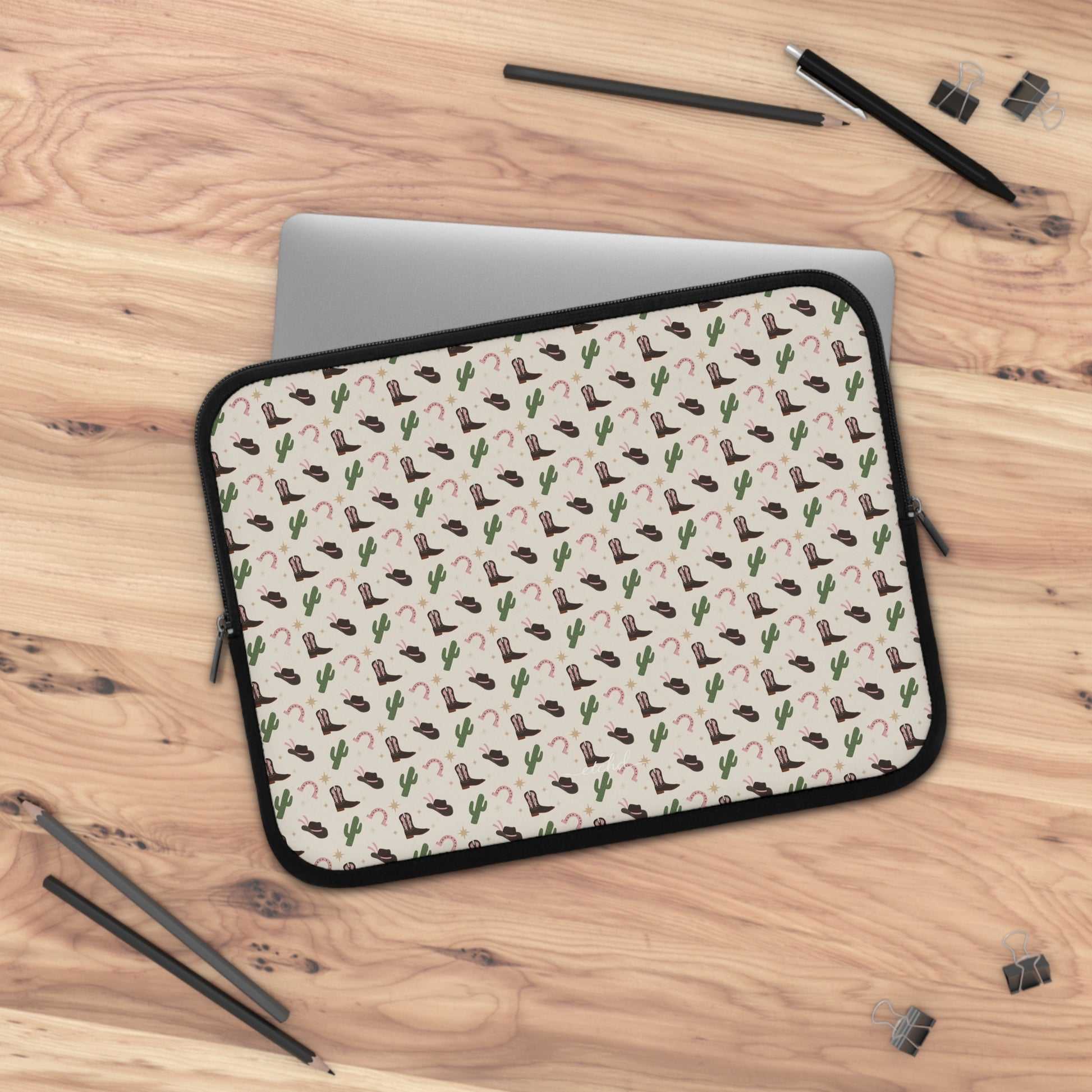 Pink Western Laptop Sleeve by etchd, view 5