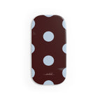 Cherry & Blue Polka Dot Click-On Phone Grip