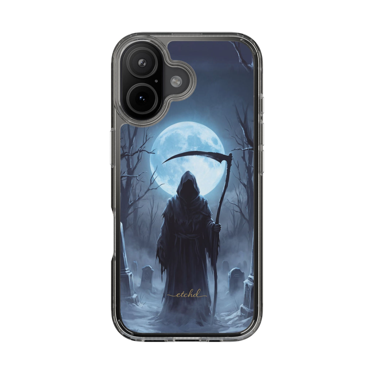 The Reaper Clear Phone Case by etchd, view 35