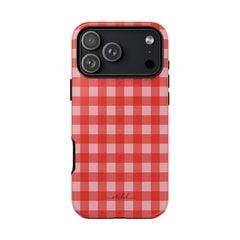 Blush & Poppy Gingham Phone Case by etchd, view 59