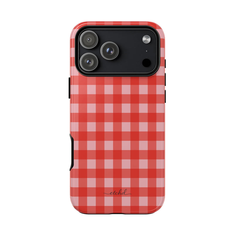 Blush & Poppy Gingham Phone Case by etchd, view 59
