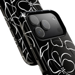 Black & White Floral Magnetic Phone Case by etchd, view 99