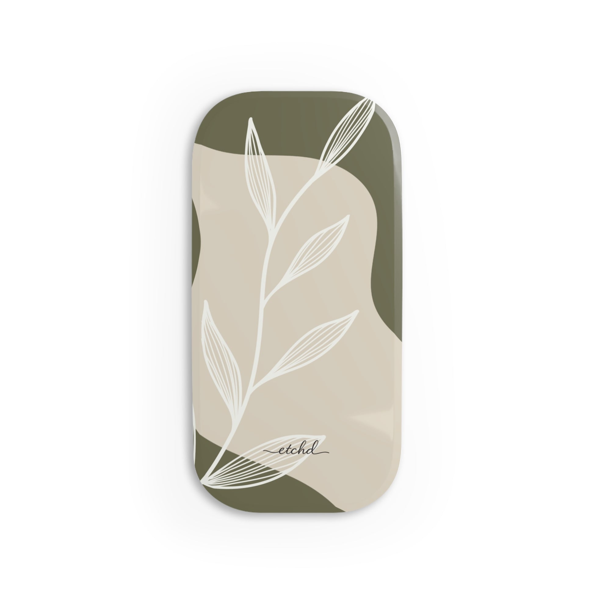 Olive Leaf Click-On Phone Grip by etchd